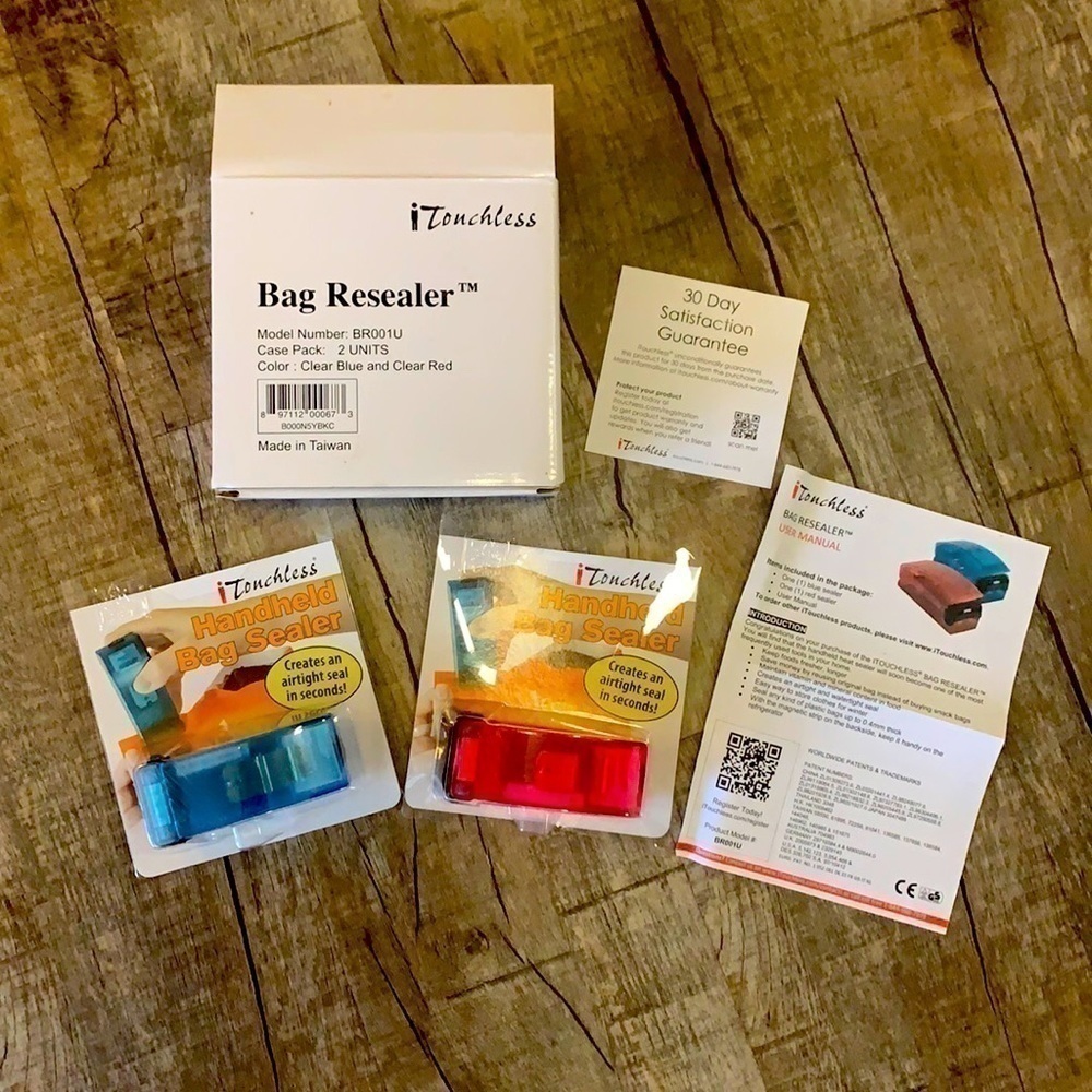 Set of 2 Touchless Bag Resealer‎
